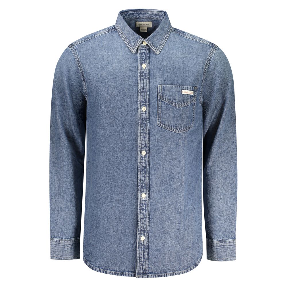 Calvin Klein Blue Cotton Men's Shirt