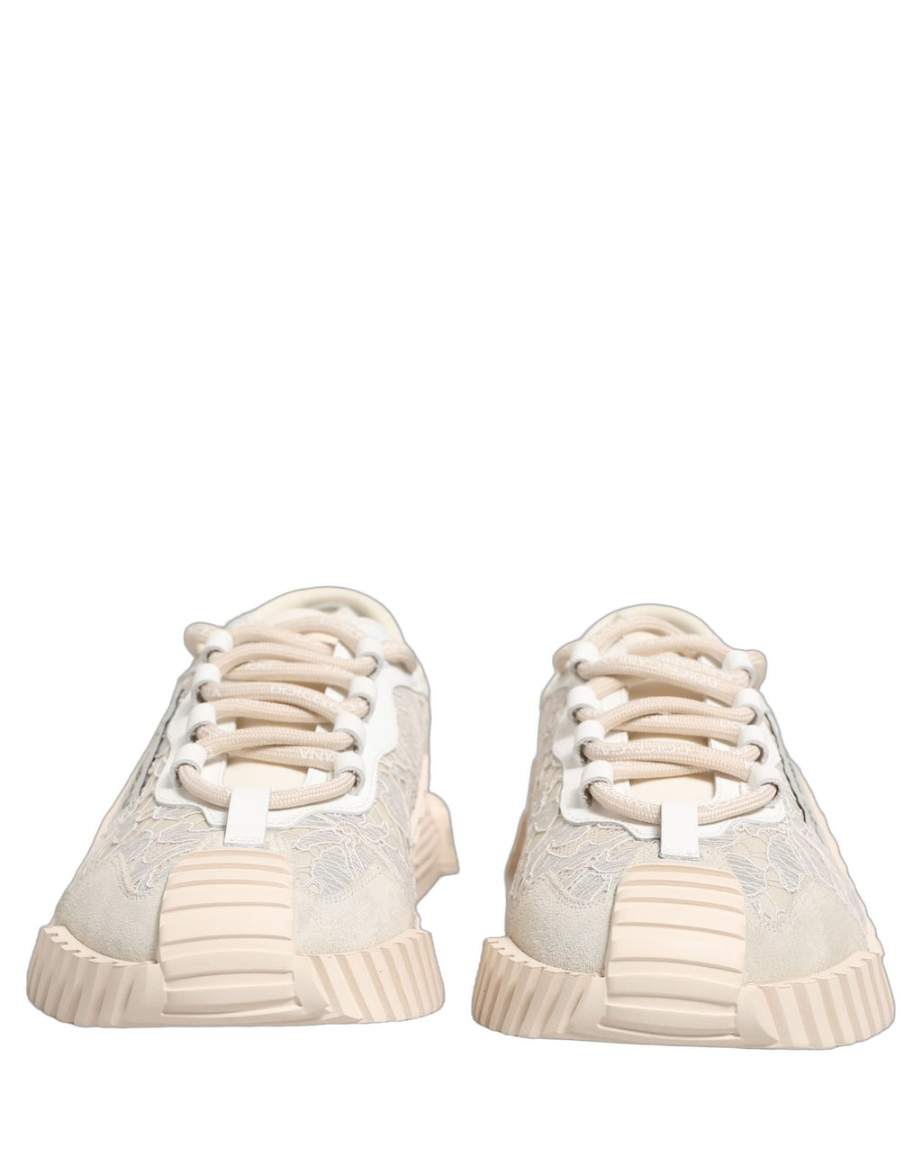 Dolce & Gabbana White Lace NS1 Low Top Sneaker Sports Shoes