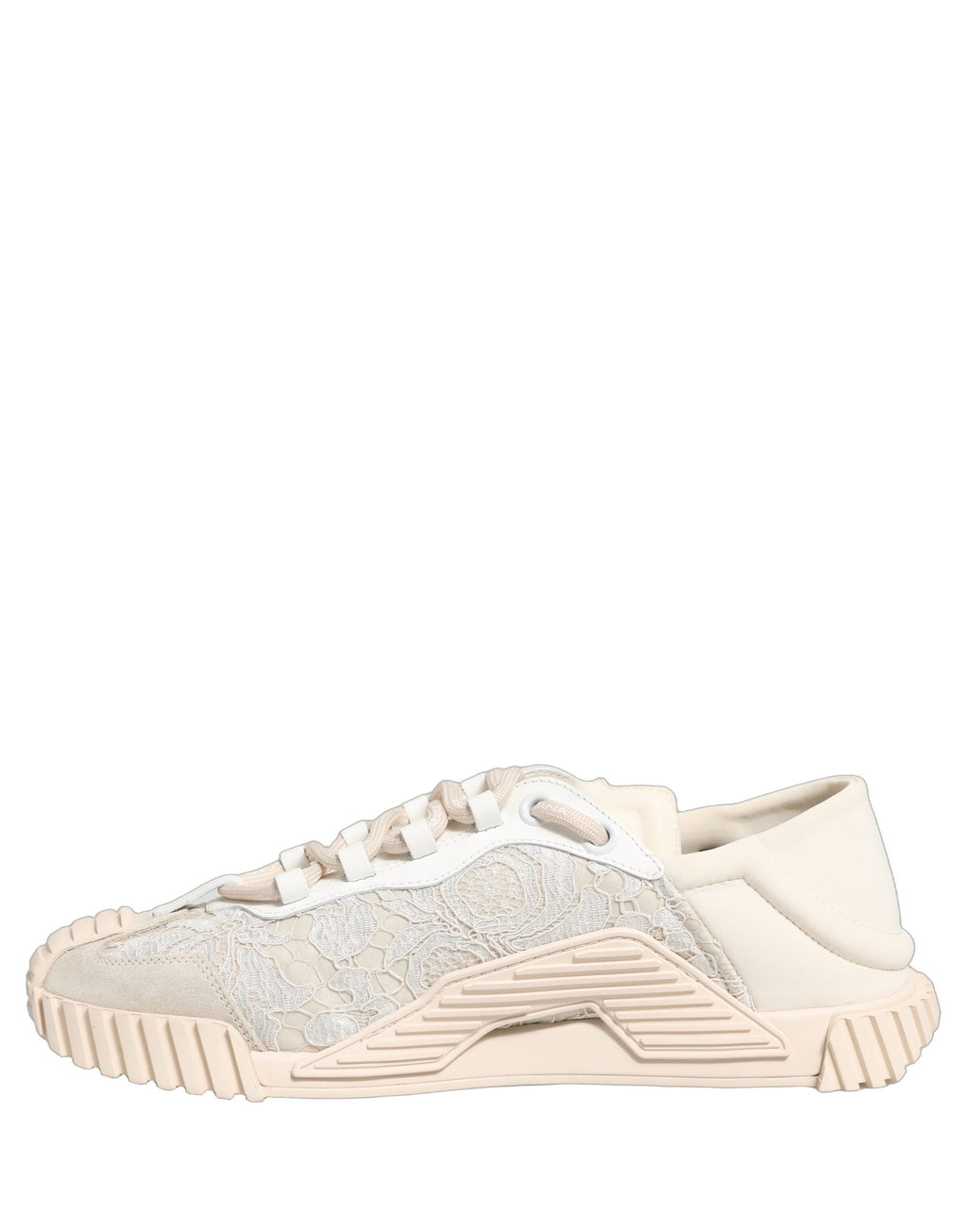 Dolce & Gabbana White Lace NS1 Low Top Sneaker Sports Shoes