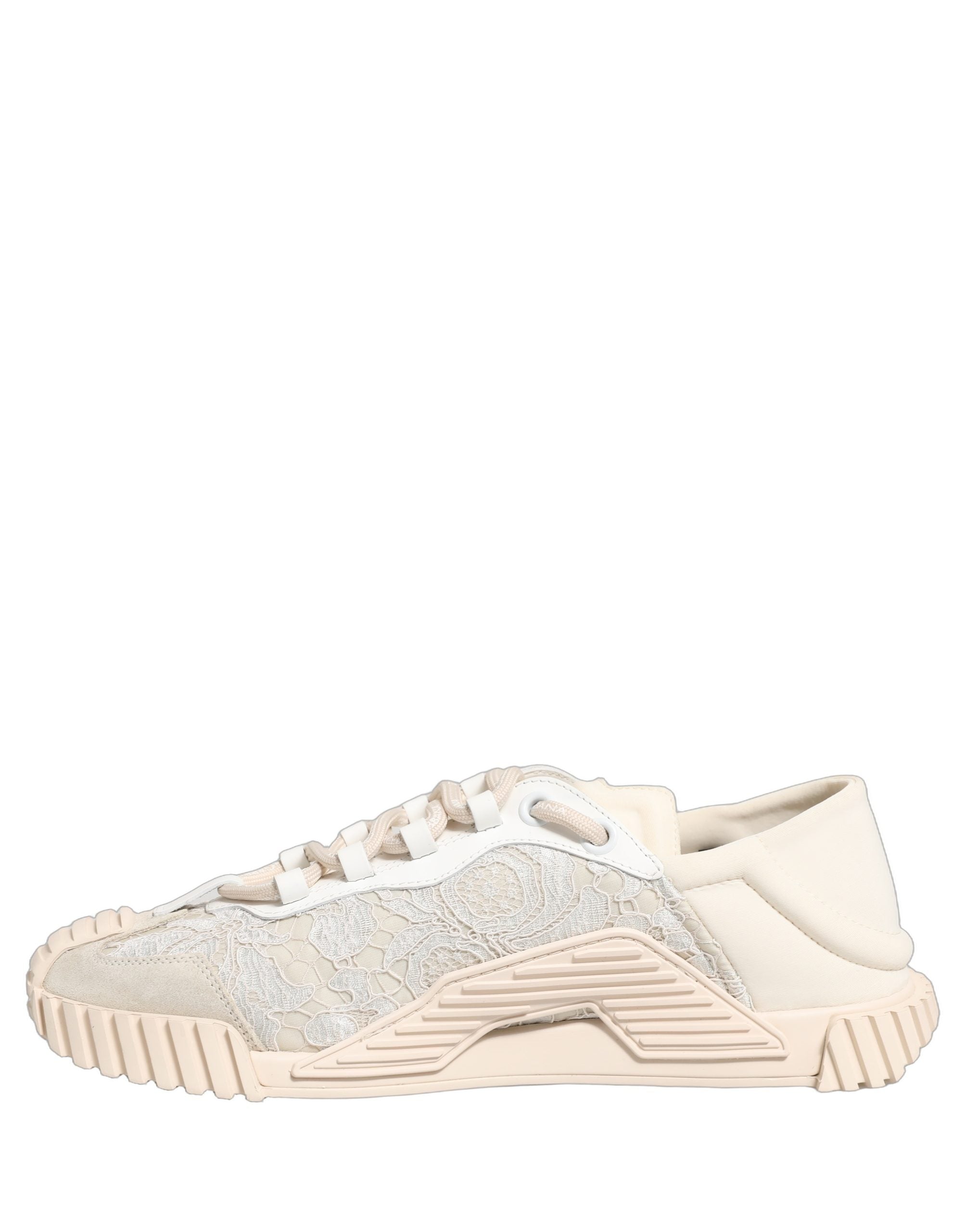 Dolce & Gabbana White Lace NS1 Low Top Sneaker Sports Shoes