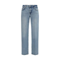 7FOR Blue Cotton Straight-Leg Jeans