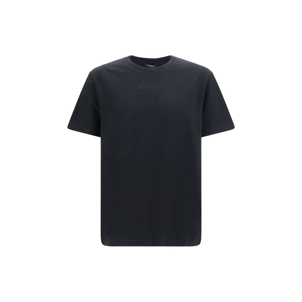 Balmain Black Cotton T-Shirt