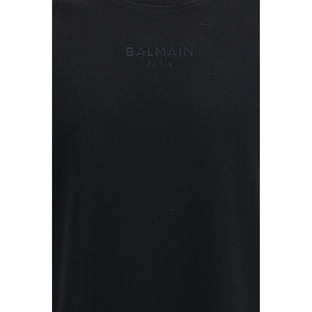 Balmain Black Cotton T-Shirt