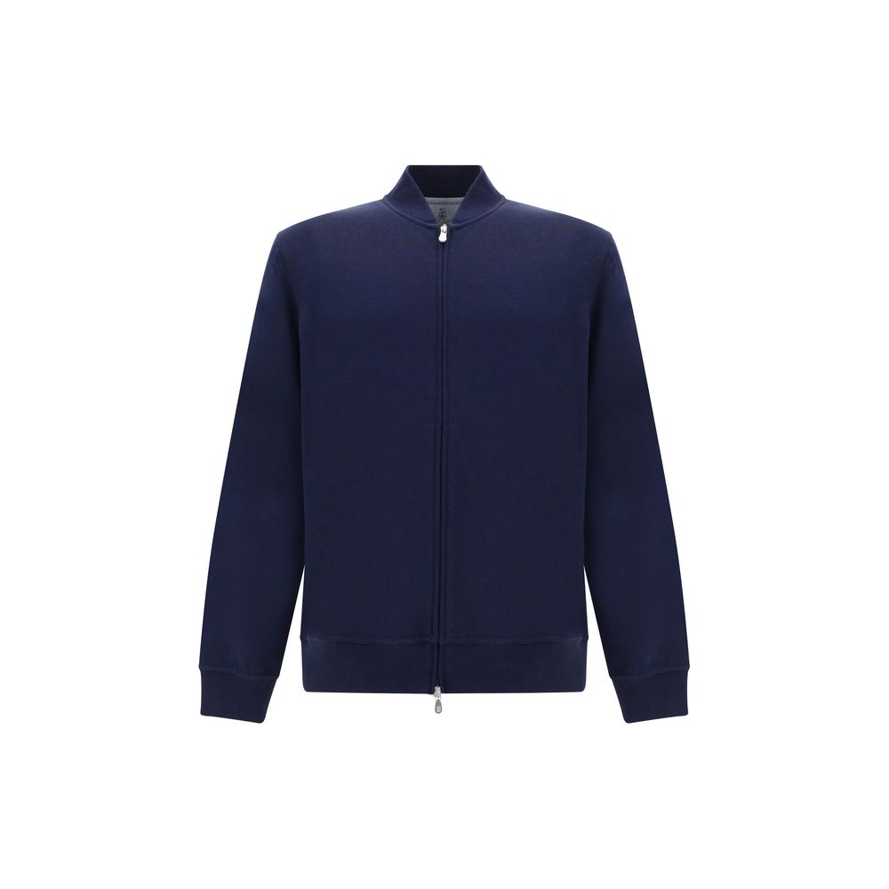 Brunello Cucinelli Blue Cotton Sweatshirt