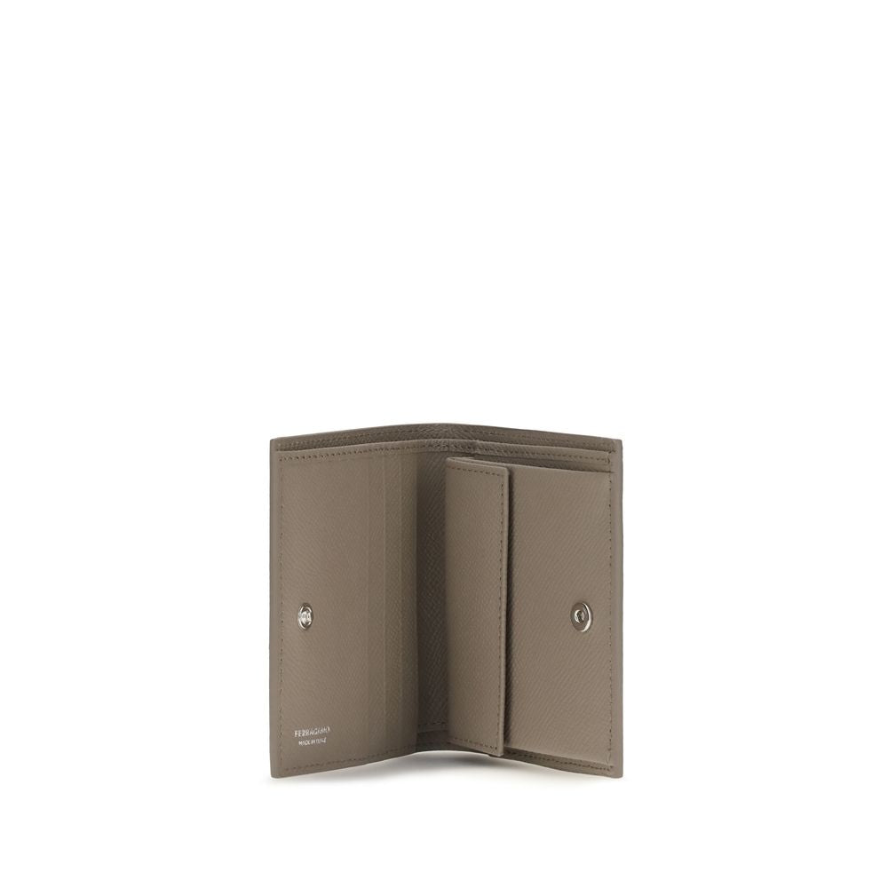 Ferragamo Beige Calf Leather Bos Taurus Wallet