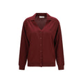 Miu Miu Bordeaux Wool Oves Aries Cardigan