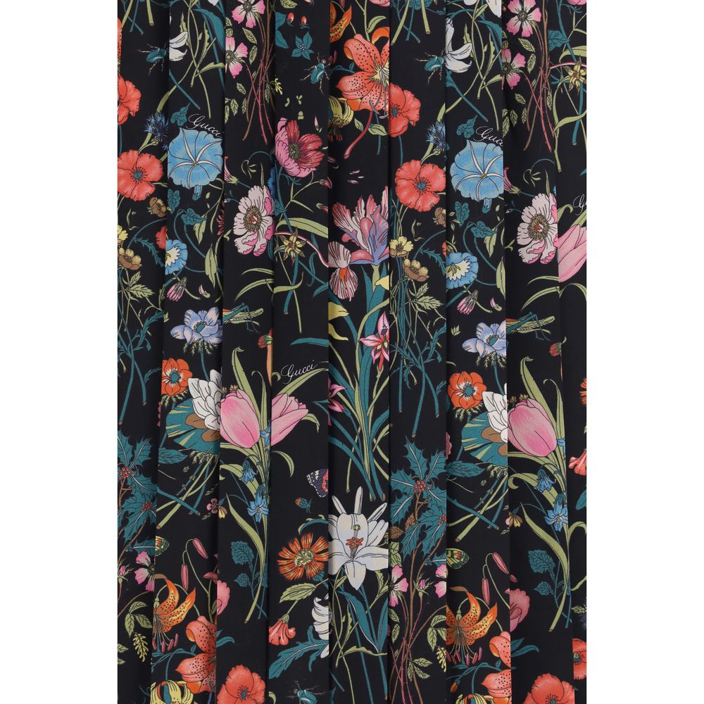 Gucci Multicolor Silk Midi Skirt