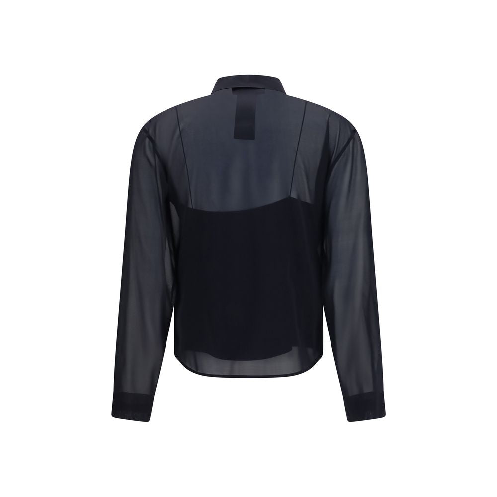 Gucci Black Silk Pattern Shirt