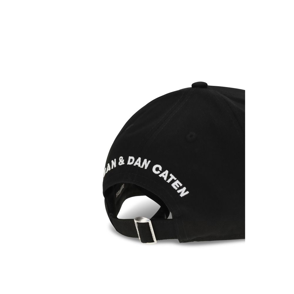 Dsquared² Black Cotton Cap (Baseball Hat)