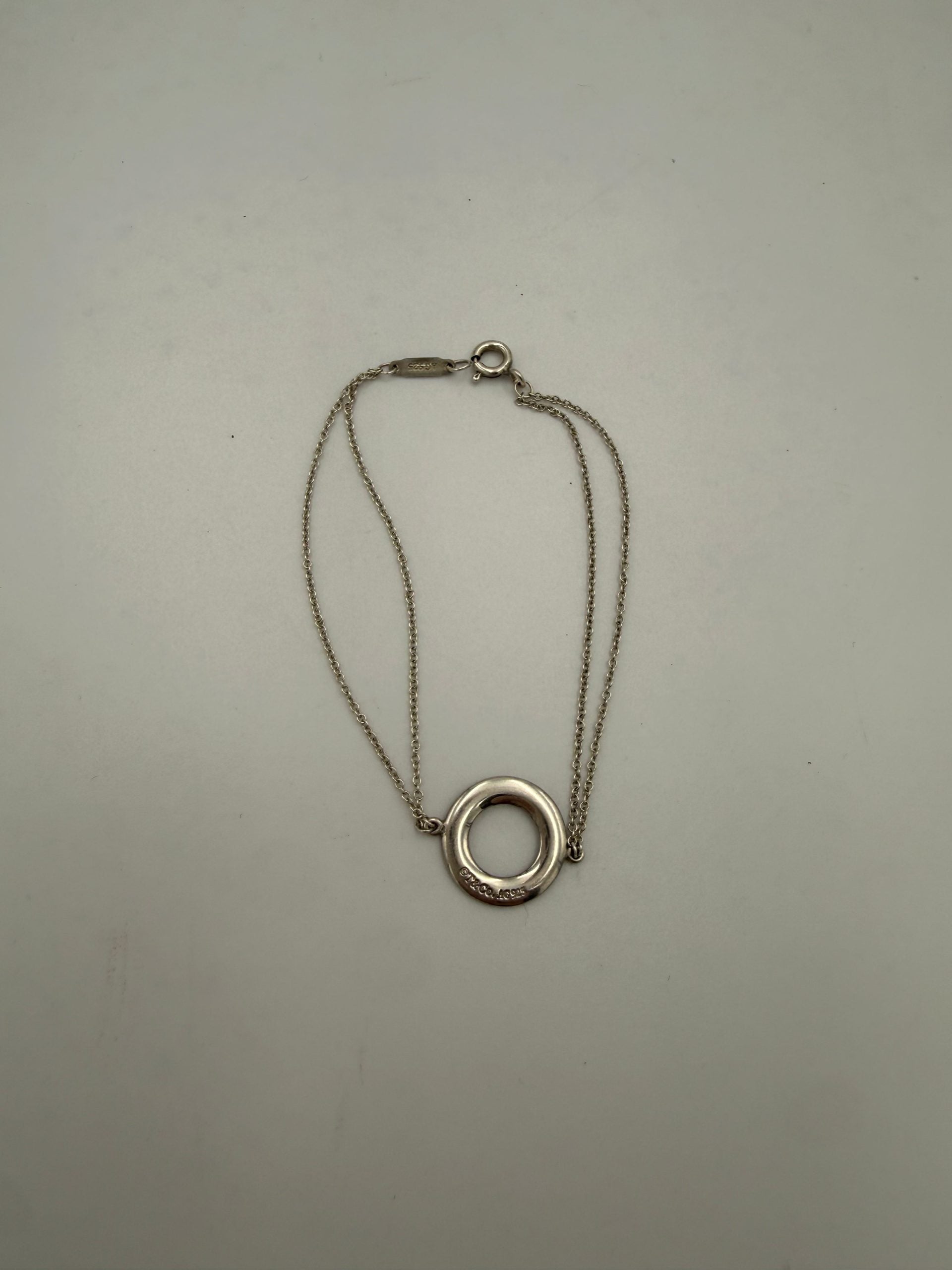 Tiffany & Co. TIFFANY & CO. Silver Bracelet with Double Chain