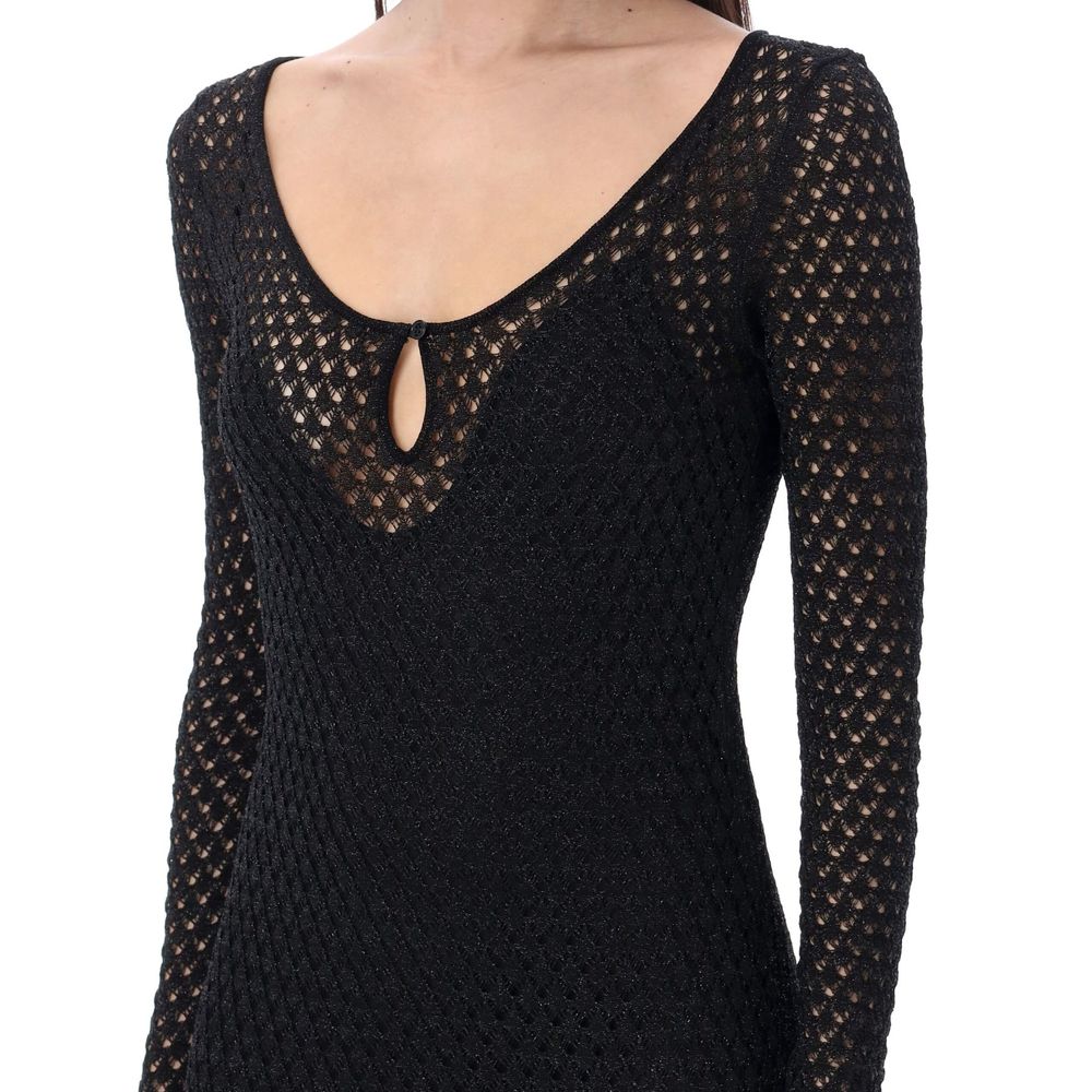 Tom Ford Black Metallic Fibre Casual Dress