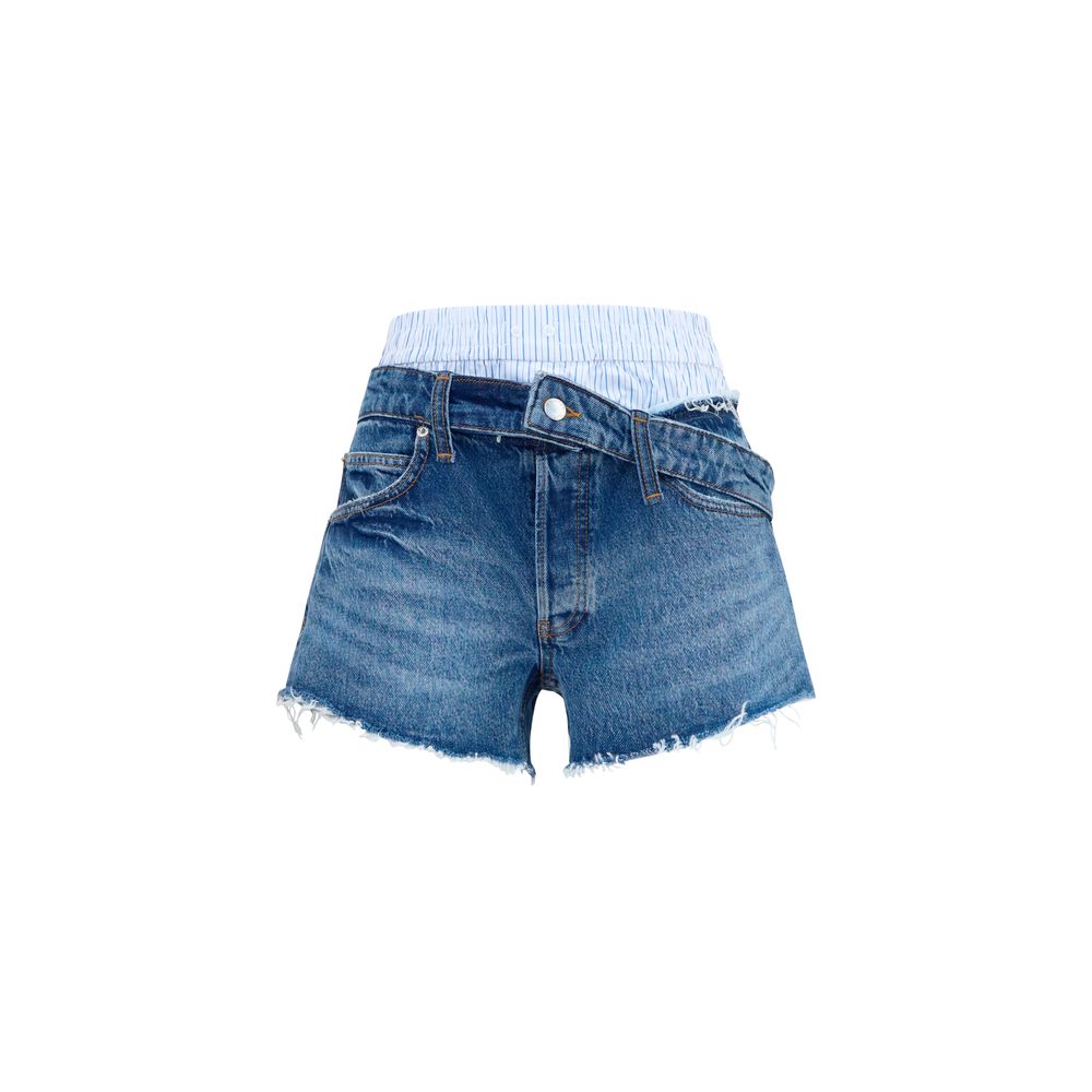 Alexander Wang Blue Cotton Bermuda Shorts