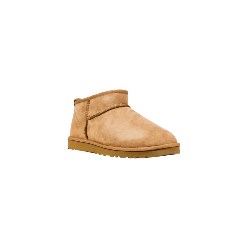 UGG Beige Leather Ankle Boots
