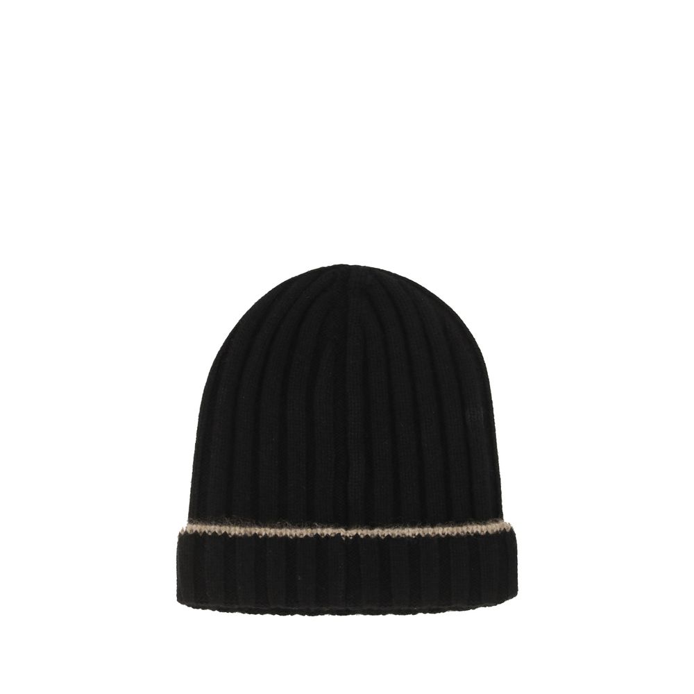 Brunello Cucinelli Black Cashmere Beanie