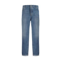 Brunello Cucinelli Blue Cotton Straight-Leg Jeans