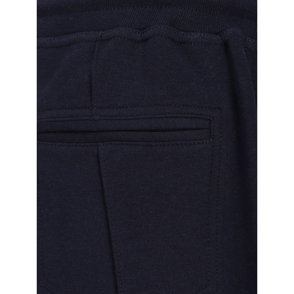 Brunello Cucinelli Blue Cotton Joggers (Workout Pants)