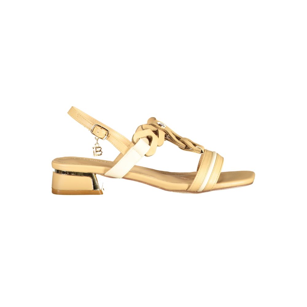 Laura Biagiotti Beige Polyurethane Women's Sandal