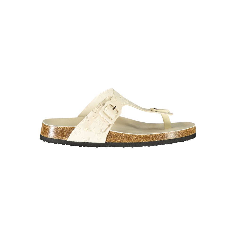Laura Biagiotti Bianco Poliuretano Donna Ciabatta for Effortless Elegance