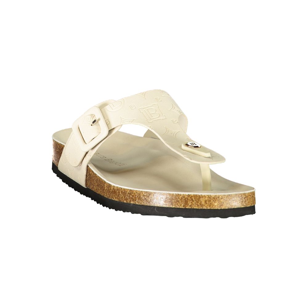 Laura Biagiotti Bianco Poliuretano Donna Ciabatta for Effortless Elegance