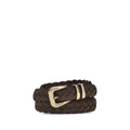 Brunello Cucinelli Brown Calf Leather Bos Taurus Belt