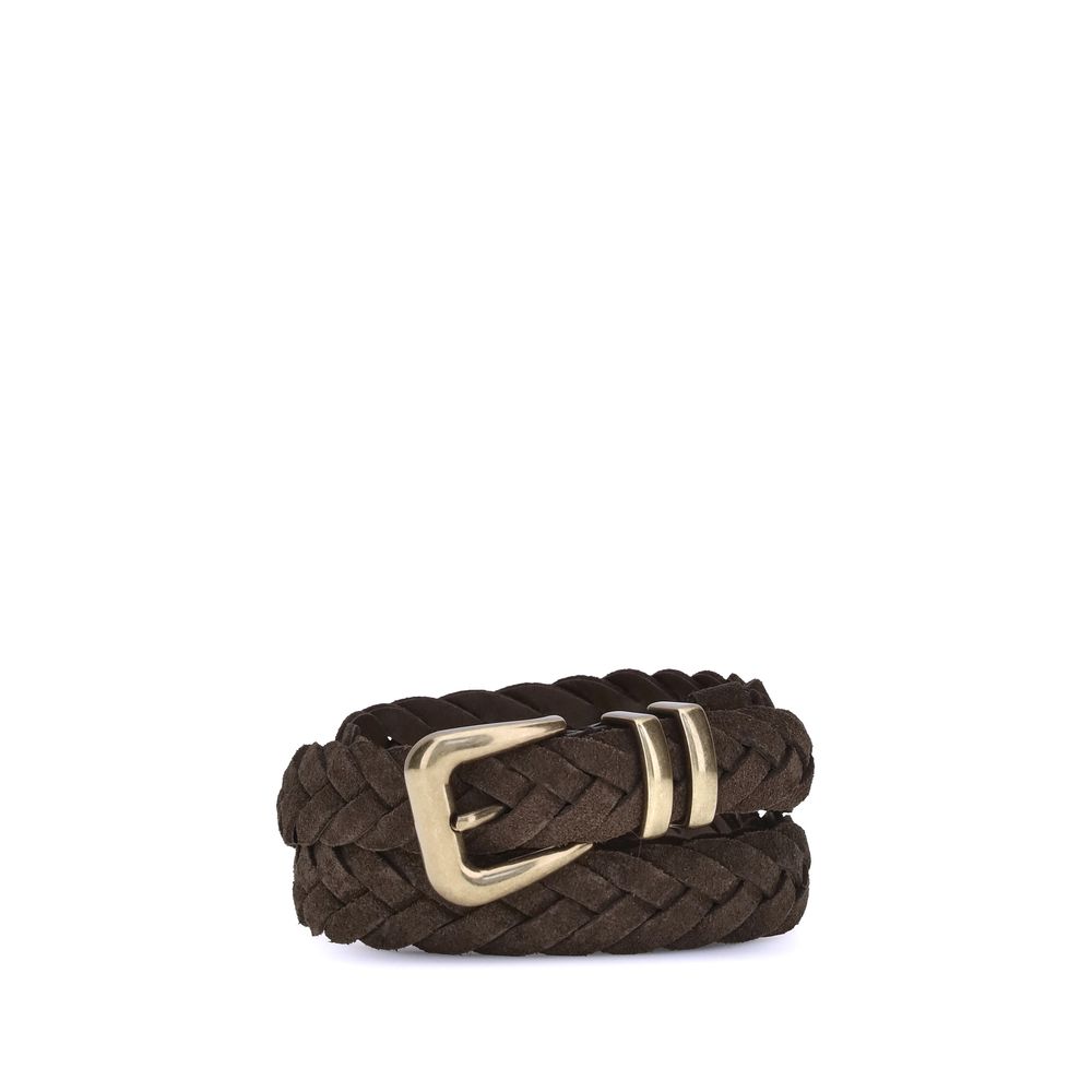 Brunello Cucinelli Brown Calf Leather Bos Taurus Belt