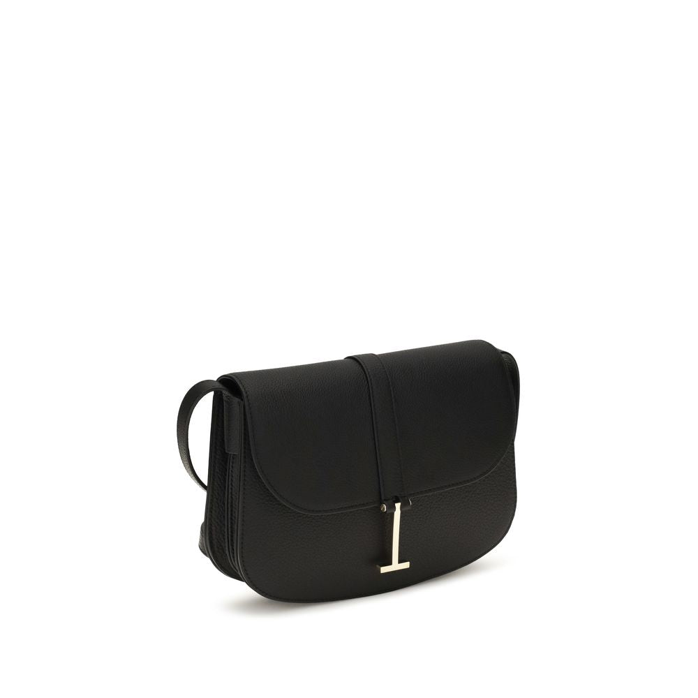 Tom Ford Black Calf Leather Bos Taurus Shoulder Bag
