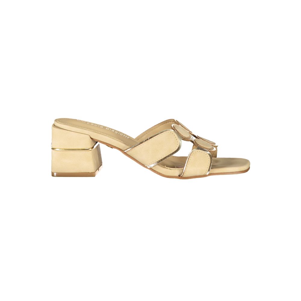 Laura Biagiotti Beige Polyurethane Women's Sandal