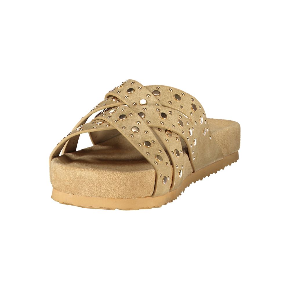 Laura Biagiotti Beige Polyurethane Womens Sandal