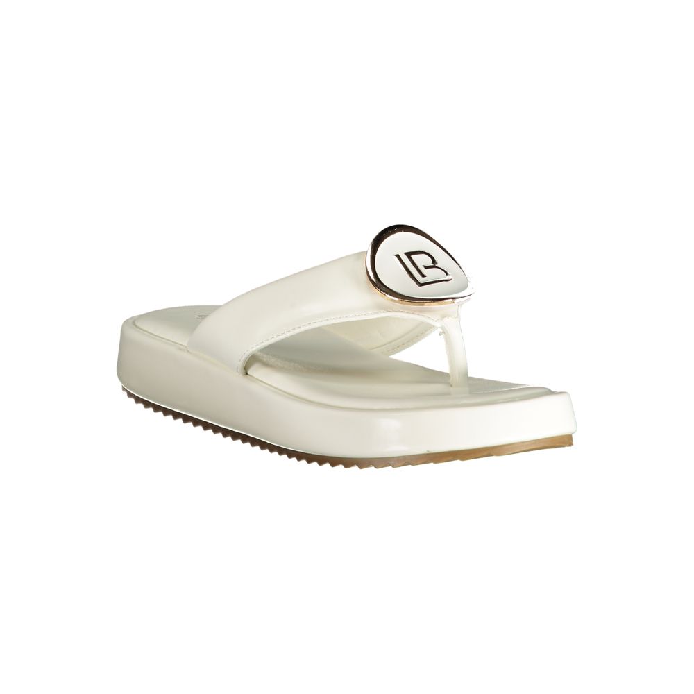 Laura Biagiotti White Polyurethane Women Sandal