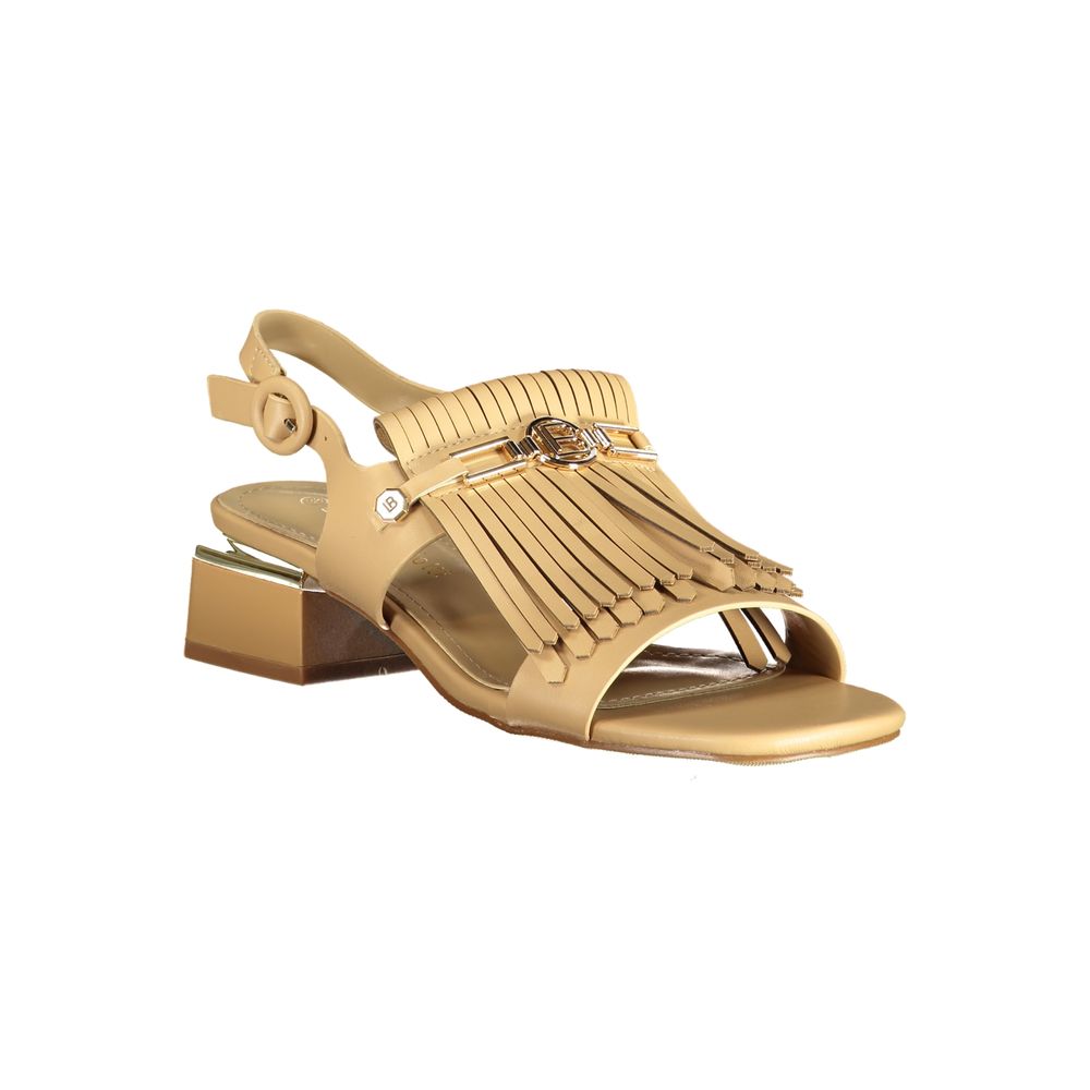 Laura Biagiotti Beige Polyurethane Women's Sandal Laura Biagiotti