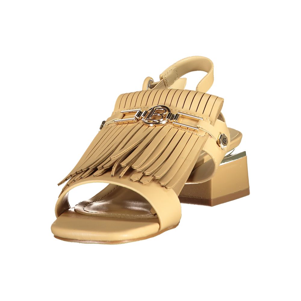 Laura Biagiotti Beige Polyurethane Women's Sandal Laura Biagiotti