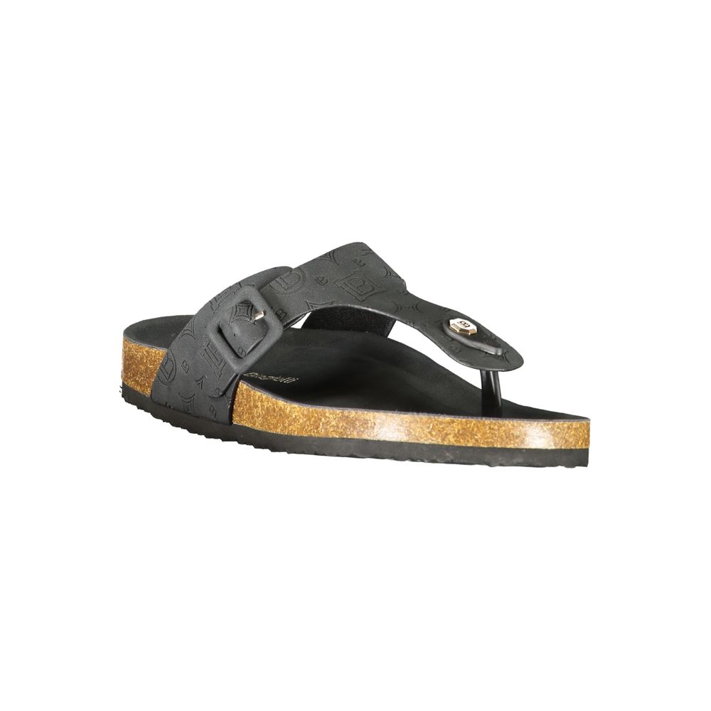 Laura Biagiotti Black Polyurethane Women's Sandal