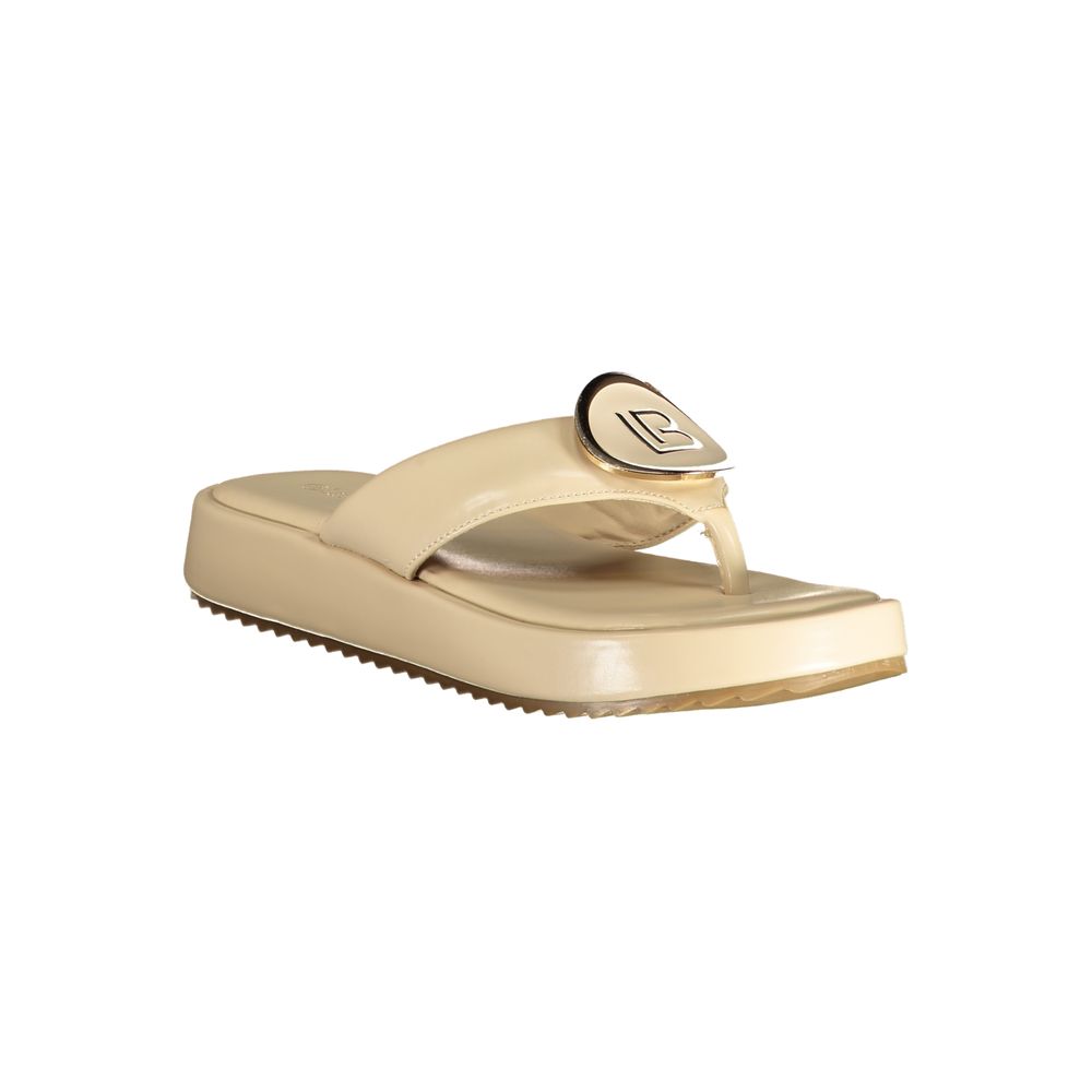 Laura Biagiotti Beige Polyurethane Women's Sandal