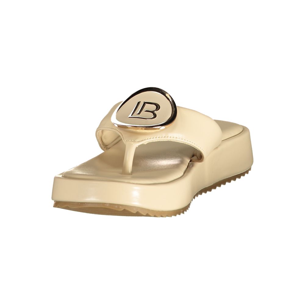 Laura Biagiotti Beige Polyurethane Women's Sandal