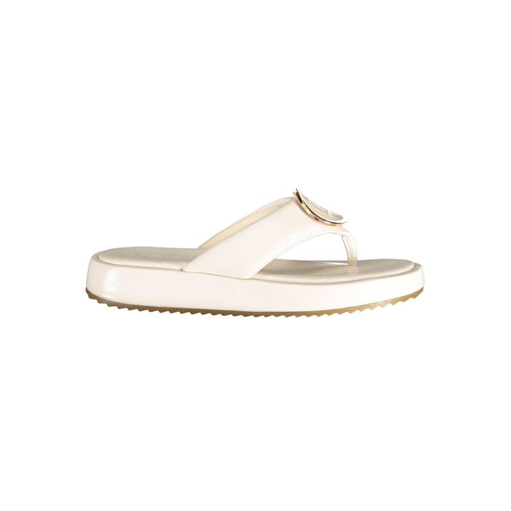 Laura Biagiotti White Polyurethane Women's Sandal