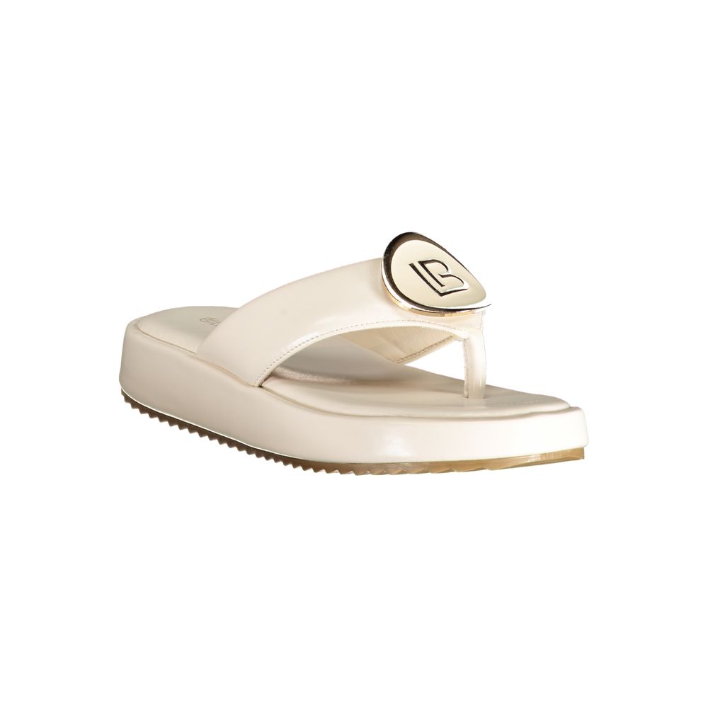 Laura Biagiotti White Polyurethane Women's Sandal