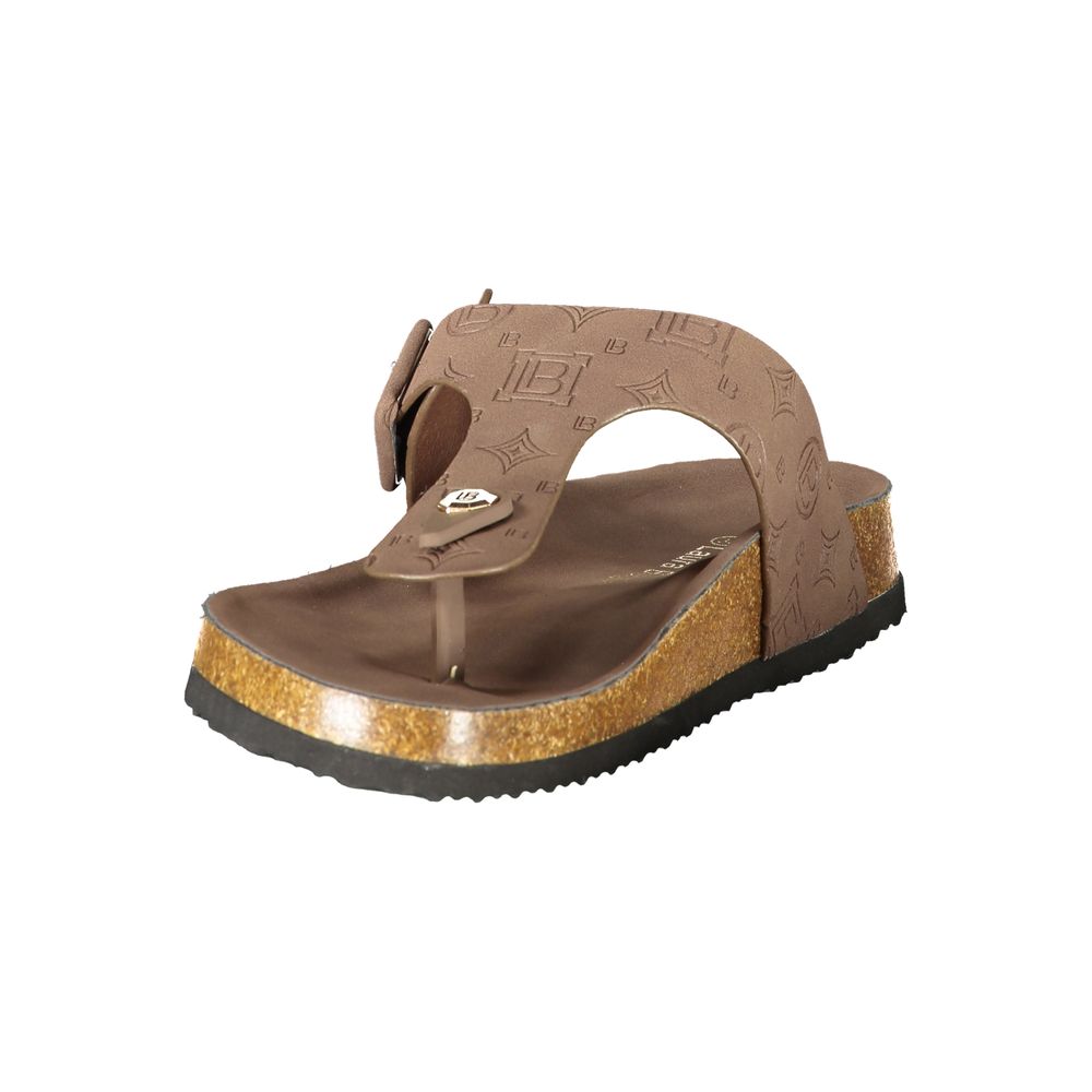 Laura Biagiotti Brown Polyurethane Women's Sandal
