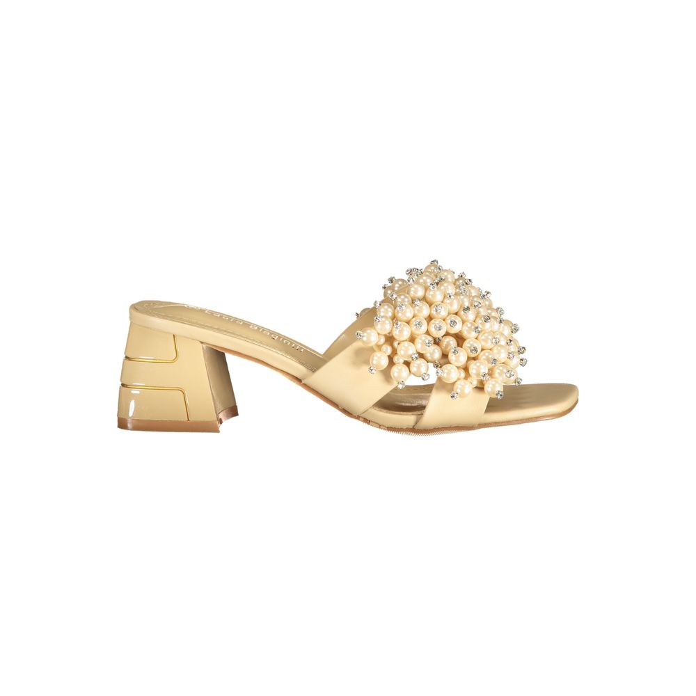Laura Biagiotti Beige Polyurethane Women's Sandal
