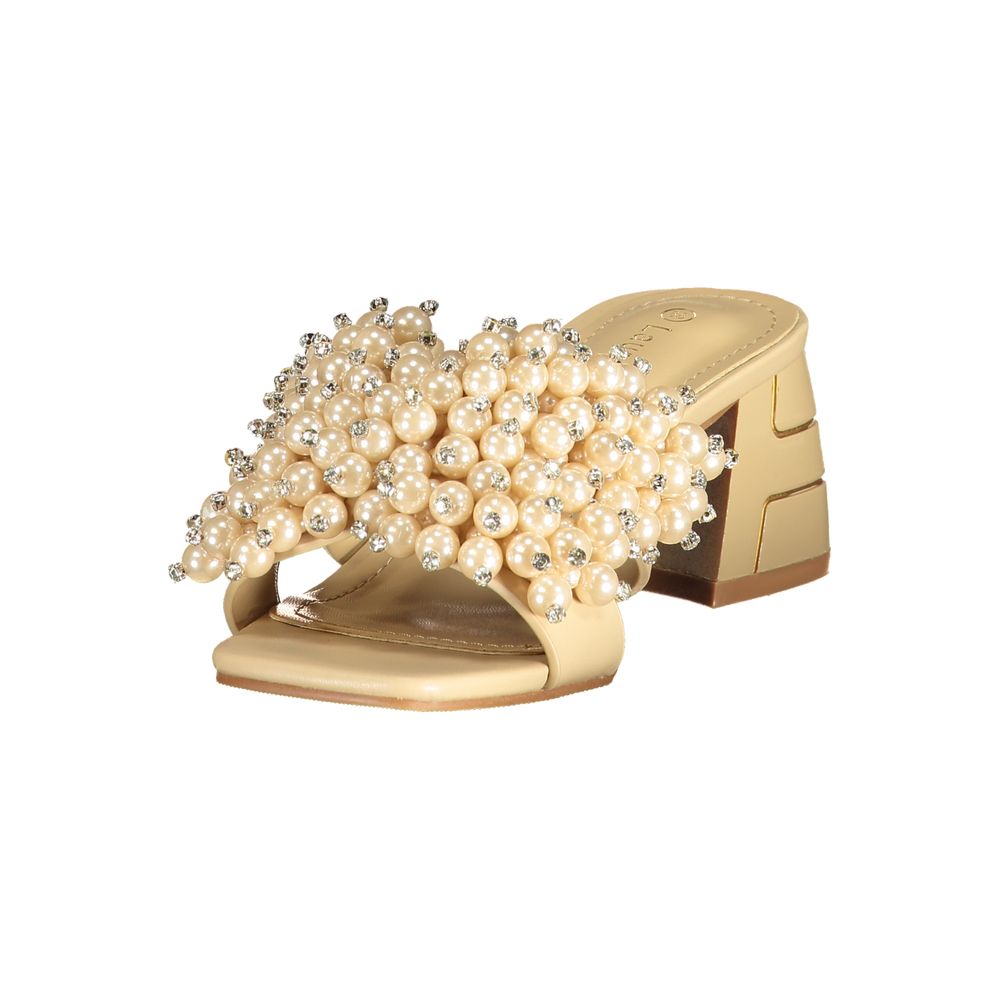 Laura Biagiotti Beige Polyurethane Women's Sandal