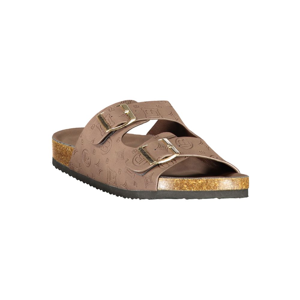 Laura Biagiotti Brown Polyurethane Women's Sandal Laura Biagiotti