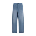 Miu Miu Blue Cotton Casual Pants