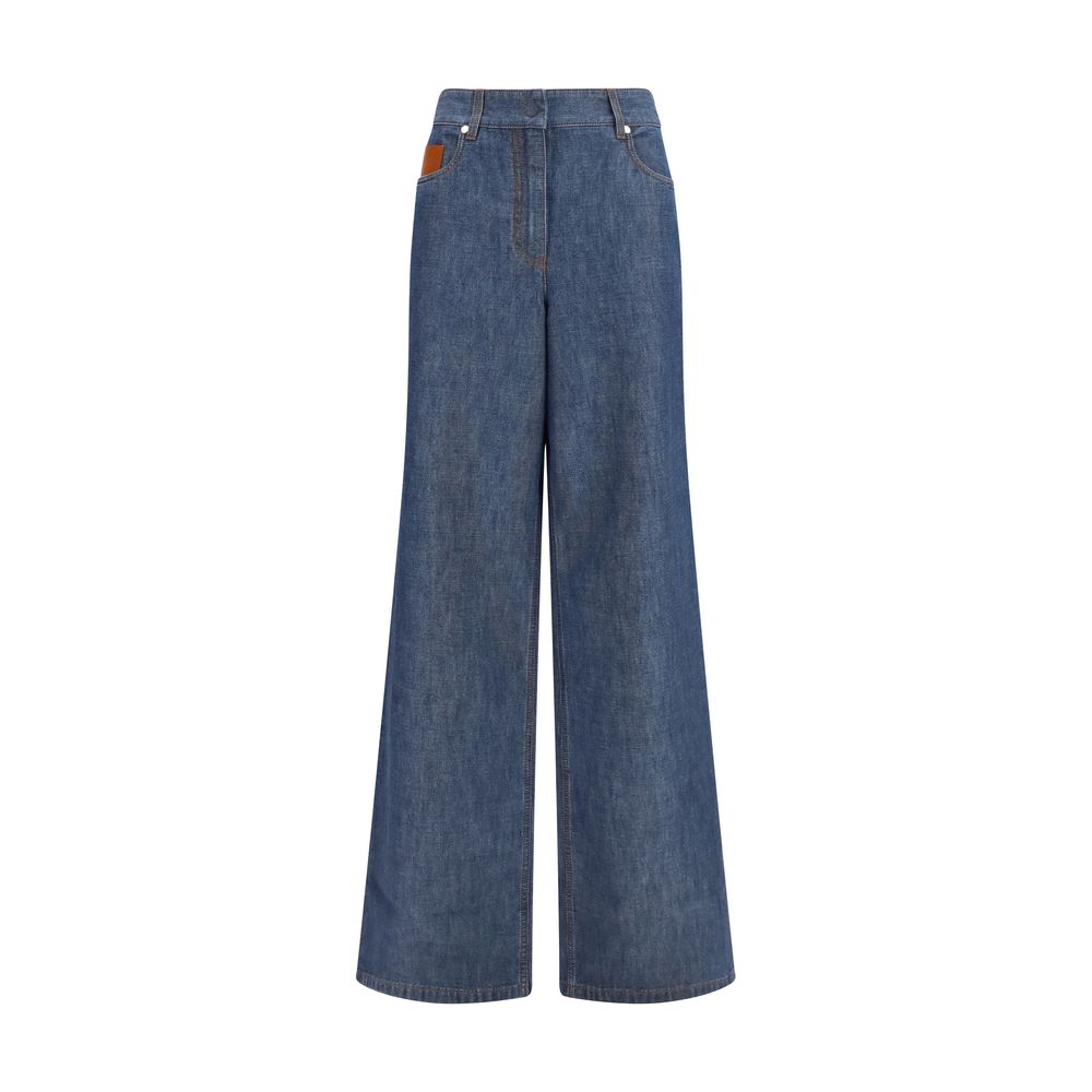 Fendi Blue Cotton Jeans Denim