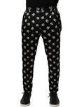Dolce & Gabbana Black Silk Skinny Leg Dress Men Trouser Pants