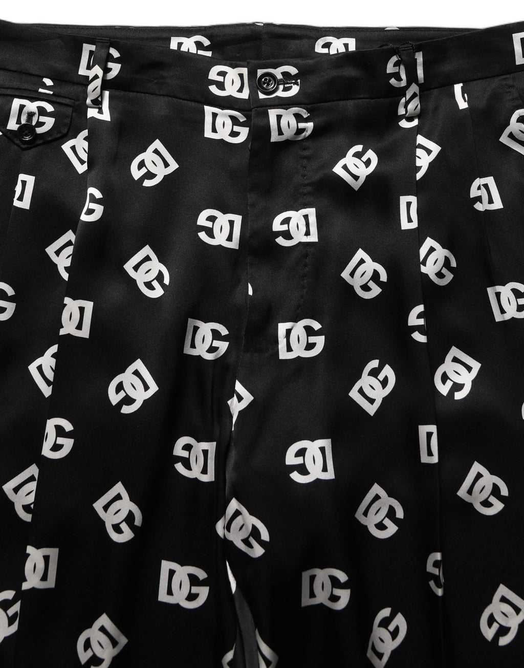 Dolce & Gabbana Black Silk Skinny Leg Dress Men Trouser Pants