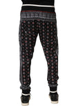 Dolce & Gabbana Black Bandana Crown Jogger Men Trouser Pants