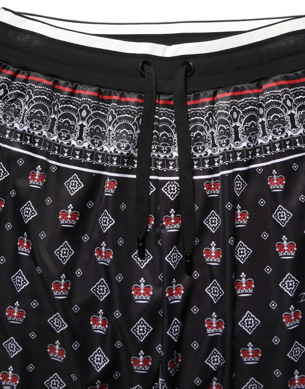 Dolce & Gabbana Black Bandana Crown Jogger Men Trouser Pants