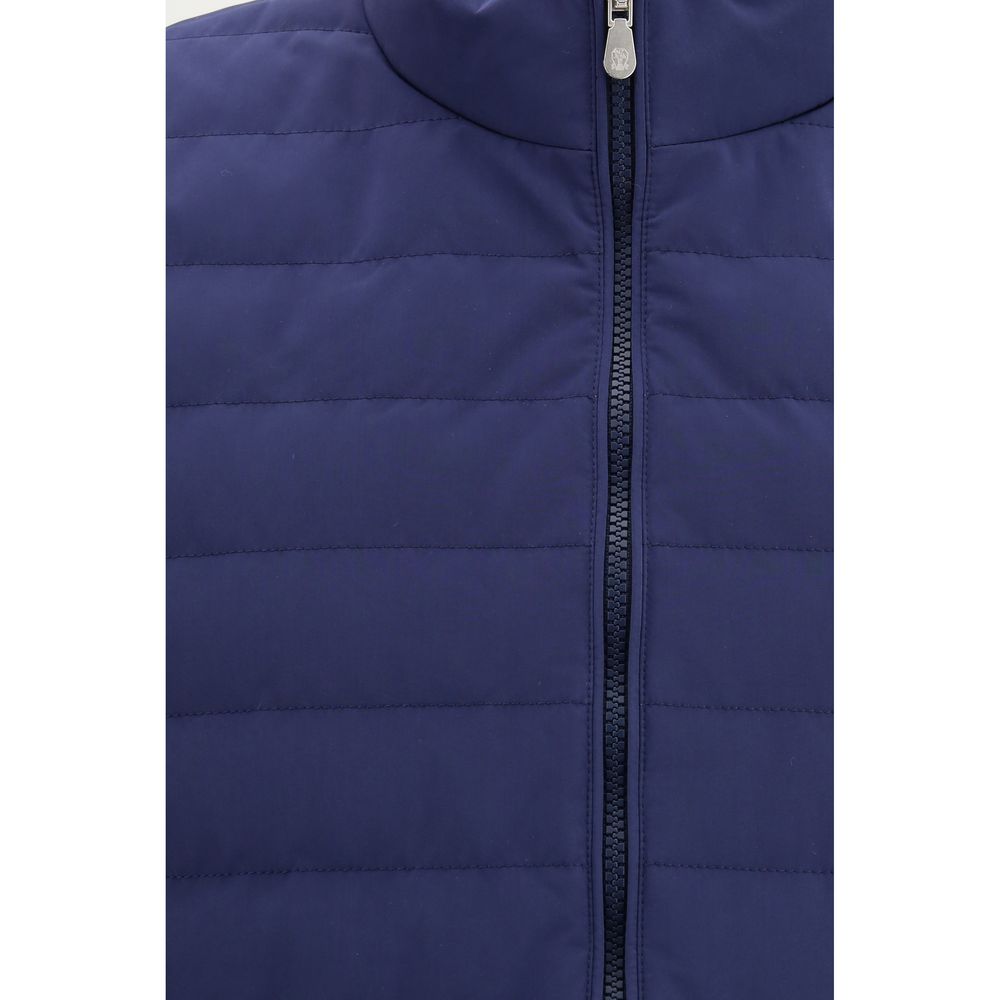 Brunello Cucinelli Blue Polyester Sleeveless Jacket