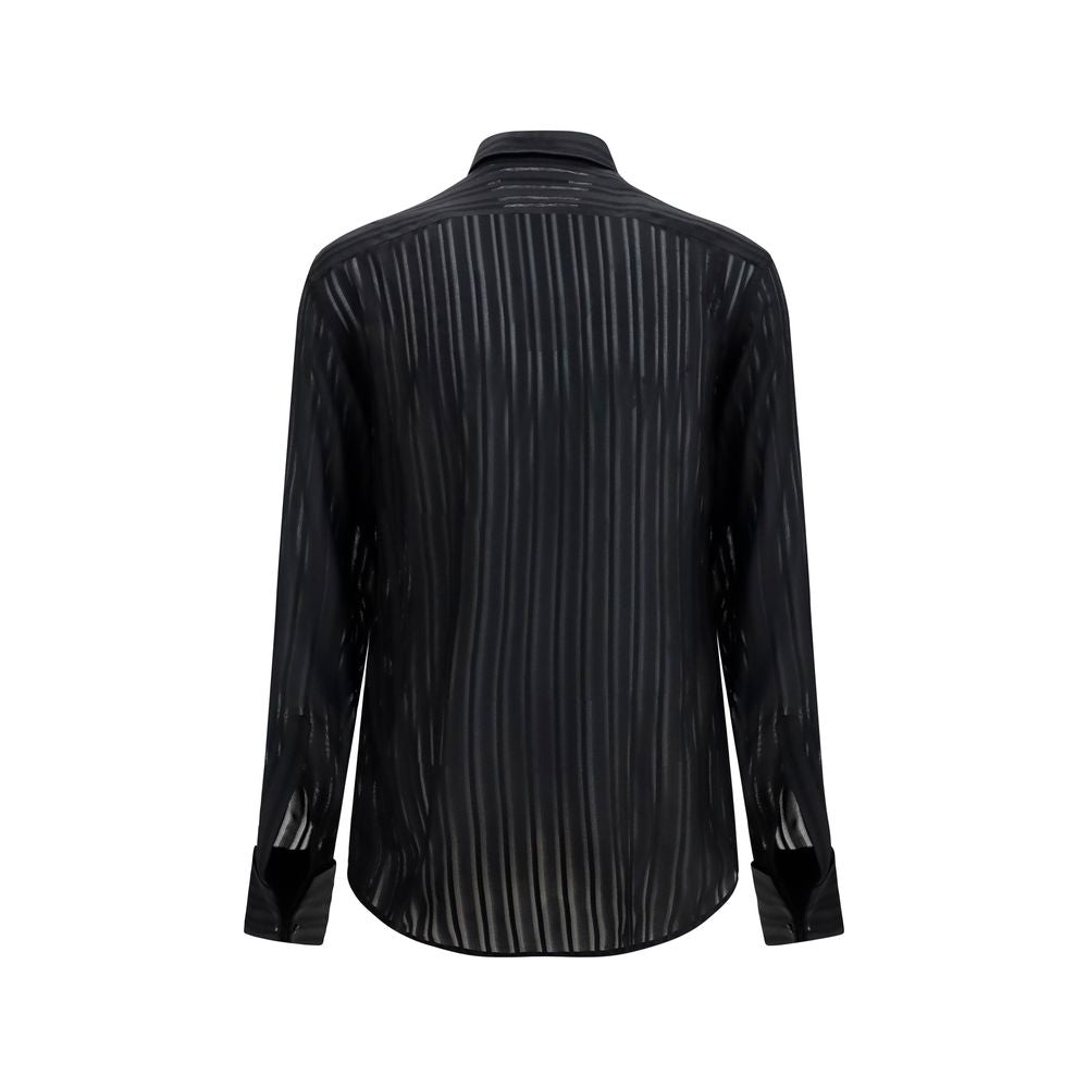 Gucci Black Silk Dress Shirt
