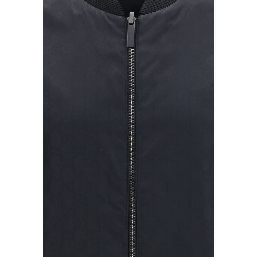 Gucci Black Polyamide Bomber