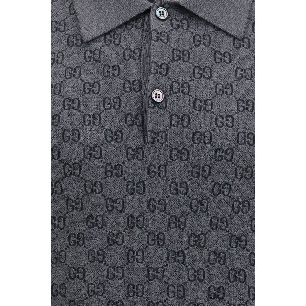 Gucci Gray Wool Oves Aries Polo Shirt